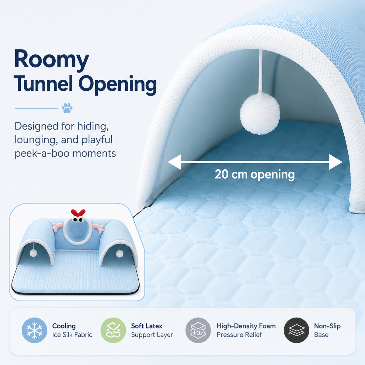 Breathable Cat Tunnel Bed